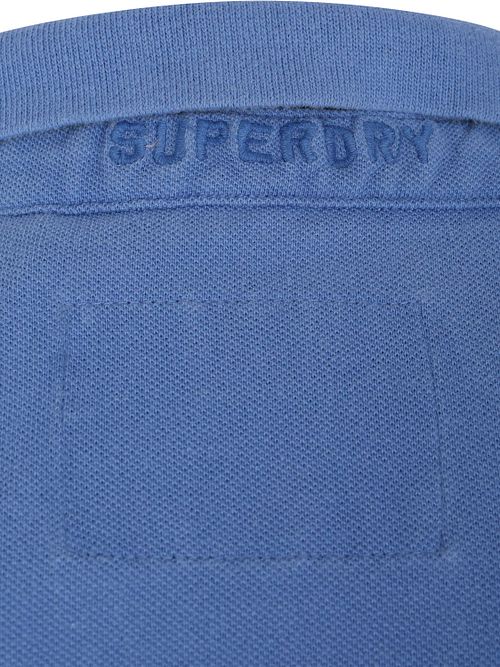 Superdry Polo Piqué Monogram Bleu Product / Detail