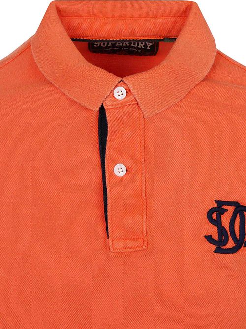 Superdry Polo Piqué Monogram Oranje Product / Detail