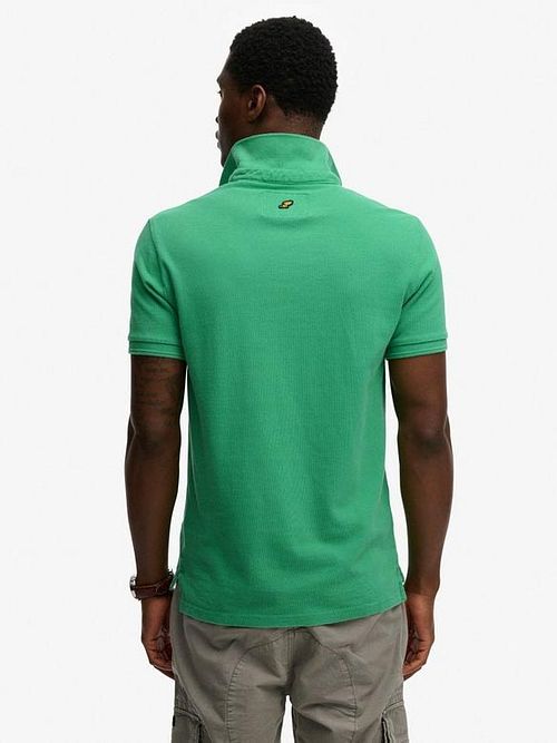 Superdry Polo Pique Classic Island Green Model / Achterkant