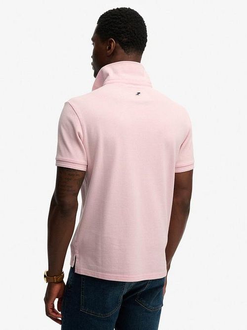 Superdry Polo Pique Classic Montauk Pink Model / Achterkant