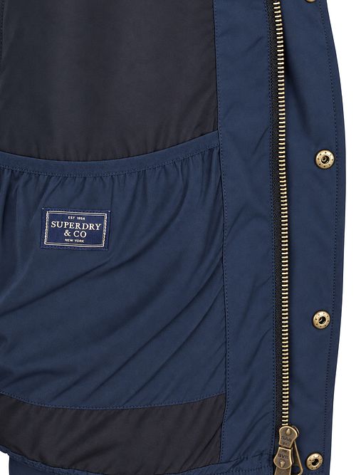 Superdry Puffer Jacket Premium Hooded Navy