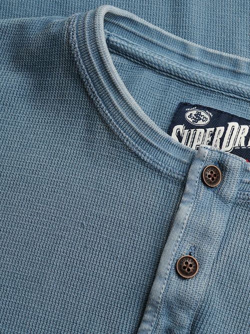 Superdry Pullover Henley Textured Blau Product / Detail