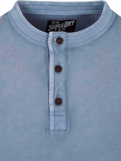 Superdry Pullover Henley Textured Blue Product / Detail