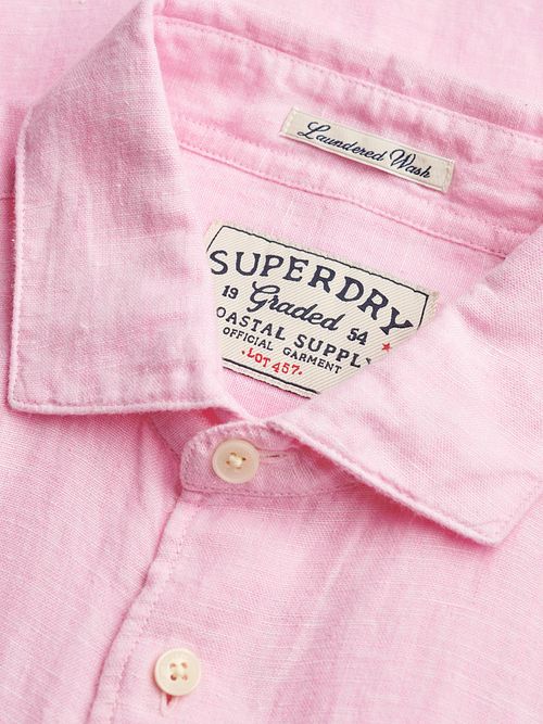Superdry Riviera Skjorte Hør Classic Lyserød Product / Detail