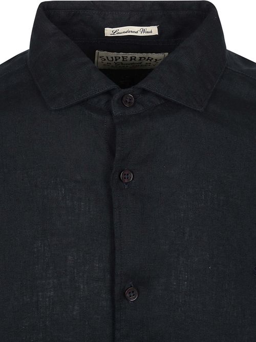Superdry-skjorta Riviera Linen Classic Eclipse Navy Product / Detail