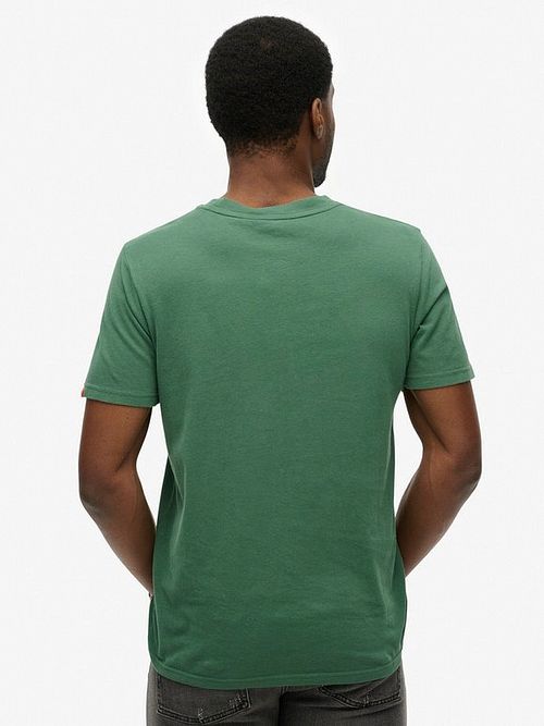 Superdry T-tröja Avslappnad Grön Model / Achterkant