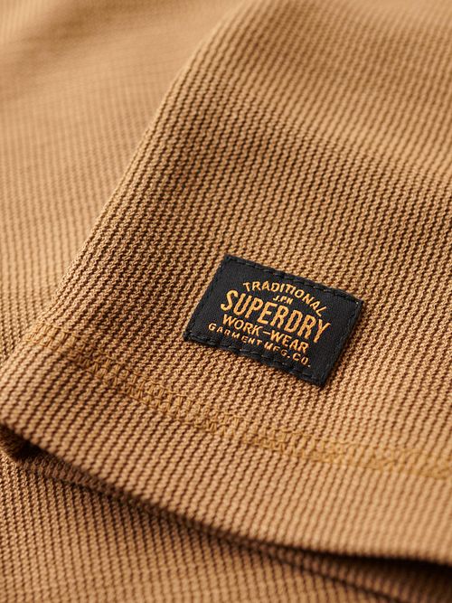 Superdry Trui Henley Våffel Tvättad Antracit Product / Detail