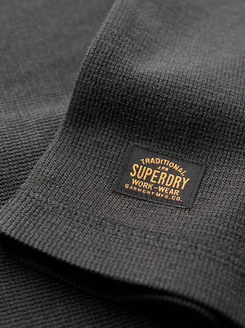 Superdry Trui Henley Waffle Washed Antraciet Product / Detail