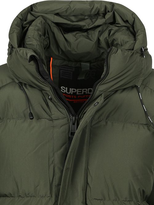 Superdry Veste Bouffante Long Hooded Vert Mousse Product / Detail