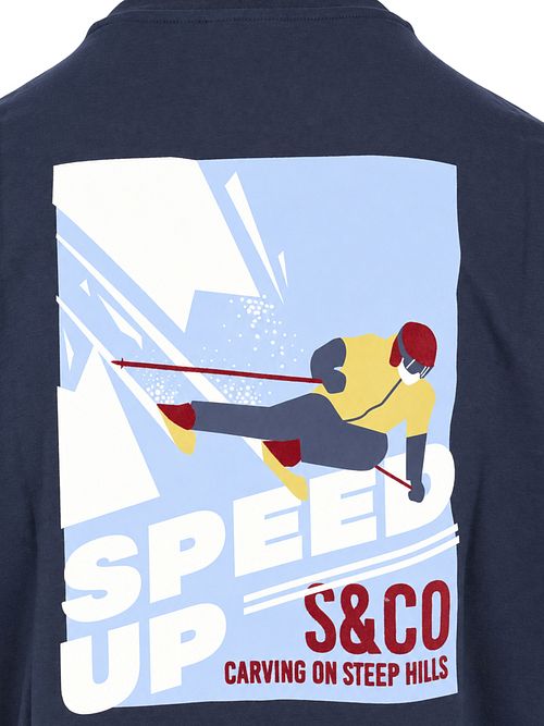 Supply & Co T-Shirt Backprint Trevor Bleu marine