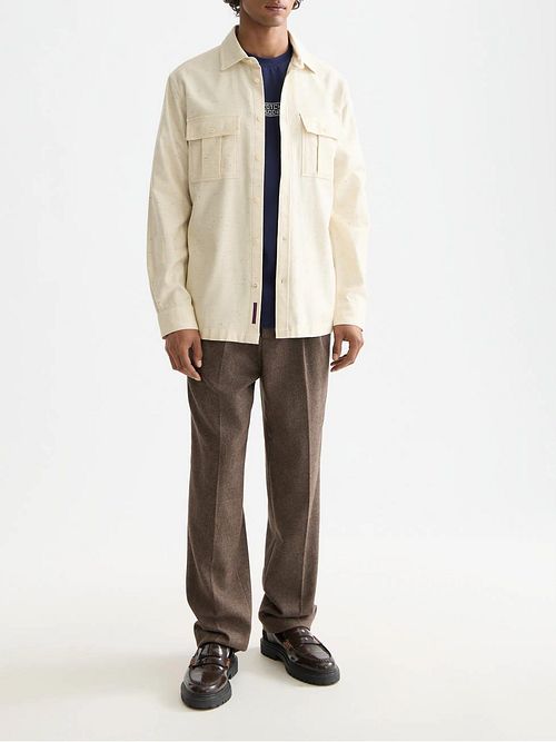 Surchemise Scotch and Soda Melange Beige Model / Voorkant