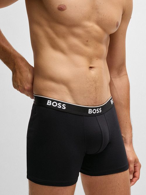 BOSS Boxer Power 3-pack Svart 001 Model / Voorkant