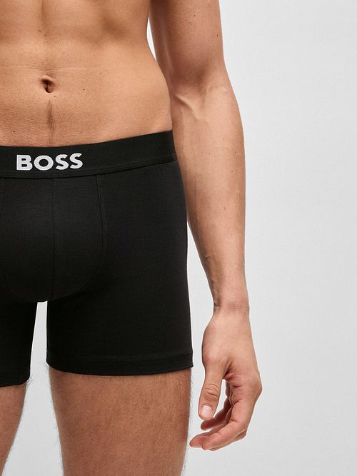 BOSS Boxershorts One 3-Pack Schwarz 001 Model / Detail