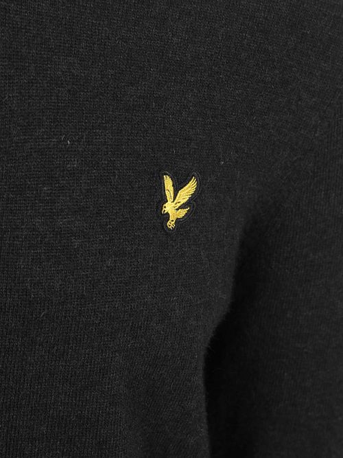 Lyle & Scott Halvveis Glidelås Pullover Lamull Svart Product / Detail