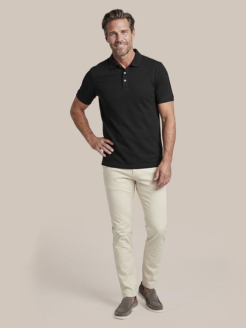 Suitable Boris Liquid Polo Tröja Svart Model / Voorkant
