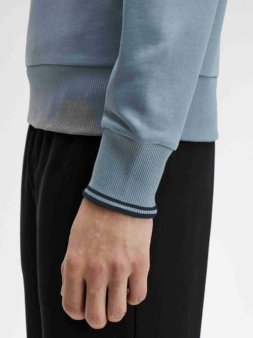 Sweter Fred Perry z półzamkiem, niebiesko-zielony Model / Detail