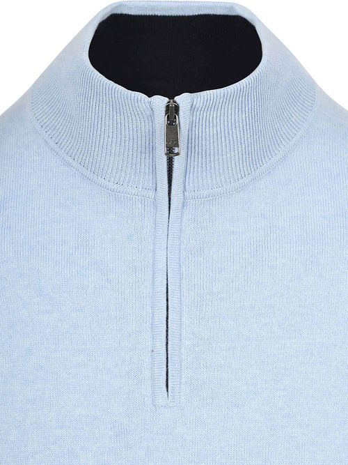 Sweter McGregor Half-Zip z bawełny i kaszmiru w kolorze błękitnym Product / Detail