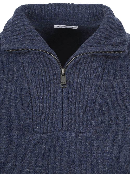 Sweter McGregor z półgolfem half zip, mieszanka wełny jagnięcej, granatowy Product / Detail