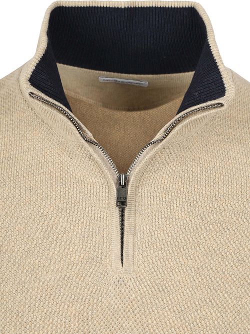 Sweter McGregor z półzamkiem i strukturalnym splotem, w kolorze beżowym Product / Detail