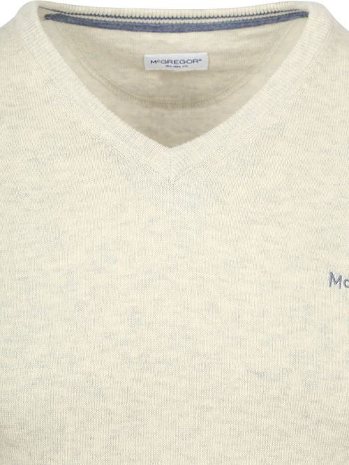Sweter McGregor z wełną merynosów, z dekoltem w serek, w kolorze złamanej bieli Product / Detail