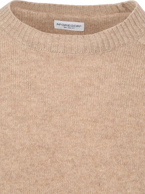 Sweter McGregor z wełny jagnięcej, melanżowy, piaskowy Product / Detail