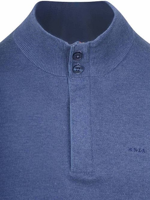 Sweter NZA Akar Melange half zip w kolorze niebieskim Product / Detail