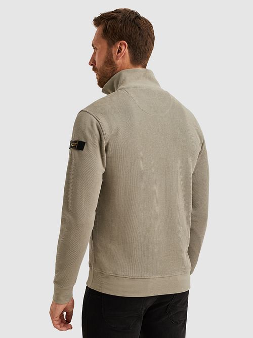 Sweter PME Legend Half Zip w kolorze khaki Model / Achterkant