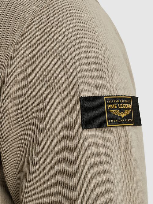 Sweter PME Legend Half Zip w kolorze khaki Model / Detail