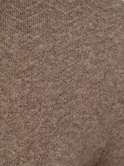 Sweter R2 Amsterdam z krótkim zamkiem, tkany, taupe Product / Detail