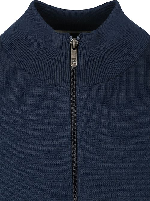 Sweter State of Art z krótkim zamkiem w kolorze granatowym Product / Detail