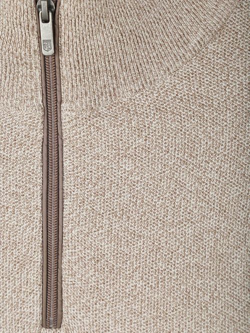 Sweter State of Art z półgolfem na zamek w beżowym melanżu Product / Detail