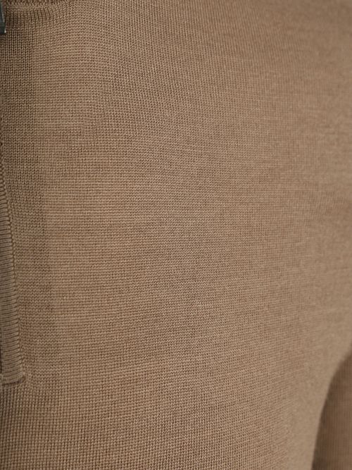 Sweter Suitable Crew Zip Merino w kolorze taupe Product / Detail