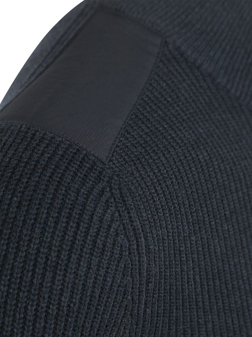 Sweter Suitable Half Zip z naszywką, granatowy Product / Detail