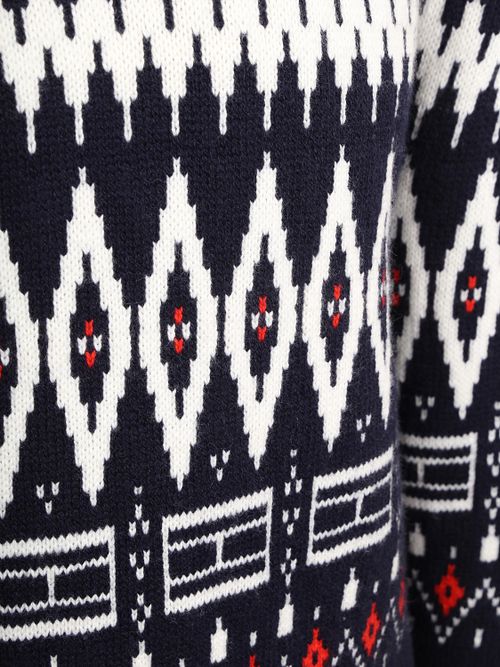 Sweter Tommy Hilfiger Fairisle z nadrukiem, granatowy Product / Detail