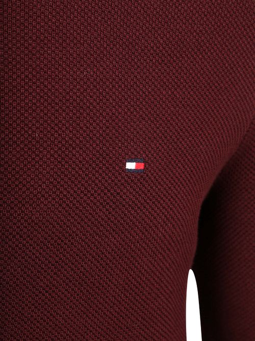 Sweter Tommy Hilfiger o fakturowanej strukturze w kolorze bordowym Product / Detail