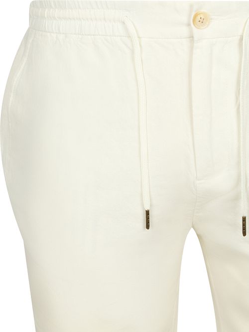 Szorty Scotch and Soda Fave z bawełny i lnu w kolorze ecru Product / Detail