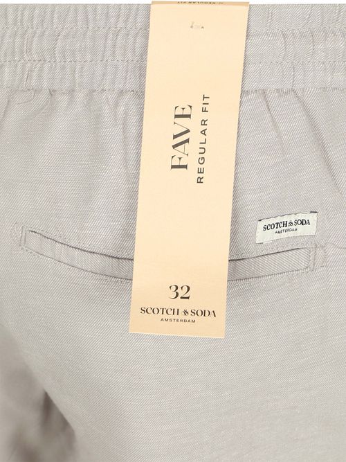 Szorty Scotch and Soda Fave z bawełny i lnu w kolorze greige Product / Detail