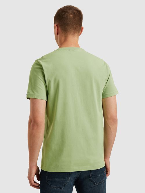 T-Shirt con logo PME Legend verde claro Model / Achterkant