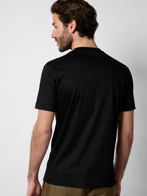 T-shirt Desoto Basic w kolorze czarnym Model / Achterkant