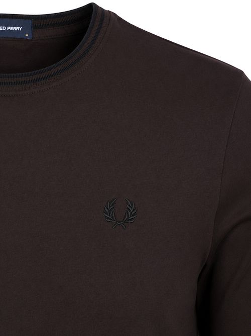 T-shirt Fred Perry Twin Tipped w kolorze brązowym 86C Product / Detail