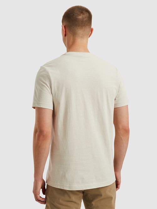 T-shirt PME Legend in jersey con logo ecru Model / Achterkant