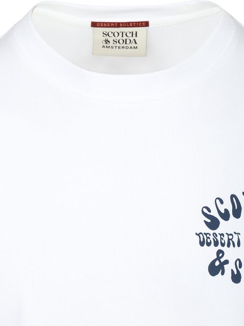 T-shirt Scotch & Soda z nadrukiem na plecach w kolorze białym Product / Detail