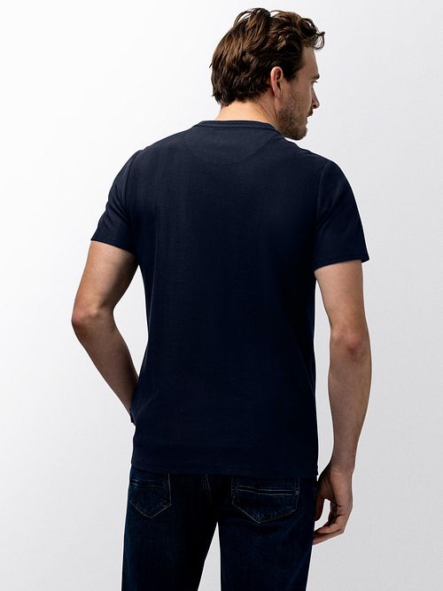 T-shirt State of Art chevrons Bleu foncé Model / Achterkant