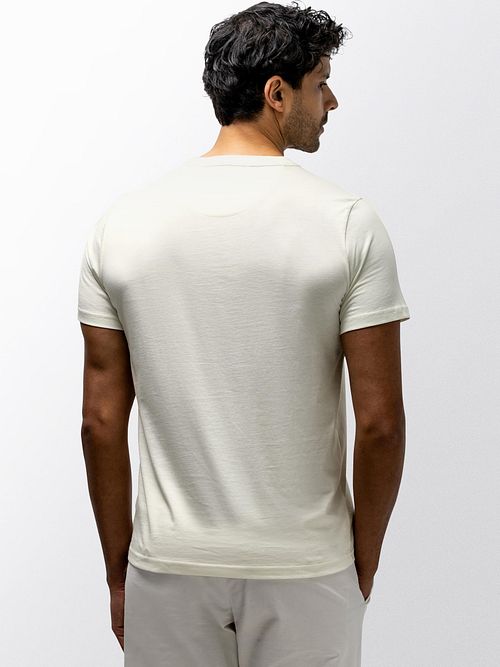 T-shirt State of Art z nadrukiem w kolorze białym Model / Achterkant
