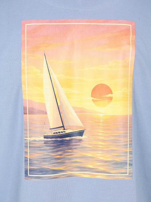 T-shirt Suitable Rink Heavy Jersey z nadrukiem na plecach w kolorze niebieskim Product / Detail