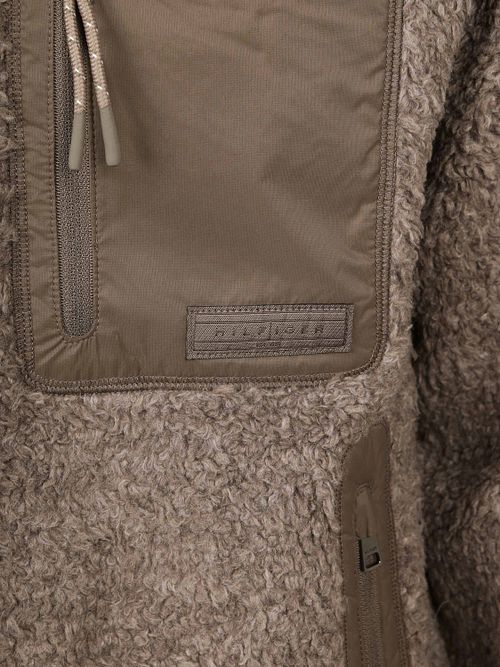 Tommy Hilfiger Strickjacke Teddy Fleece Taupe