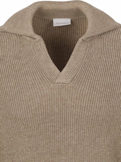 Maglione Suitable Riva Knit color tortora Product / Detail