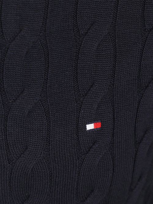 Tommy Hilfiger Cardigan Zip Cable Navy Product / Detail