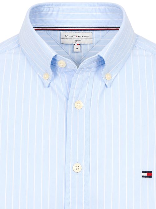 Tommy Hilfiger Chemise Popeline Rayée Bleu Clair Product / Detail