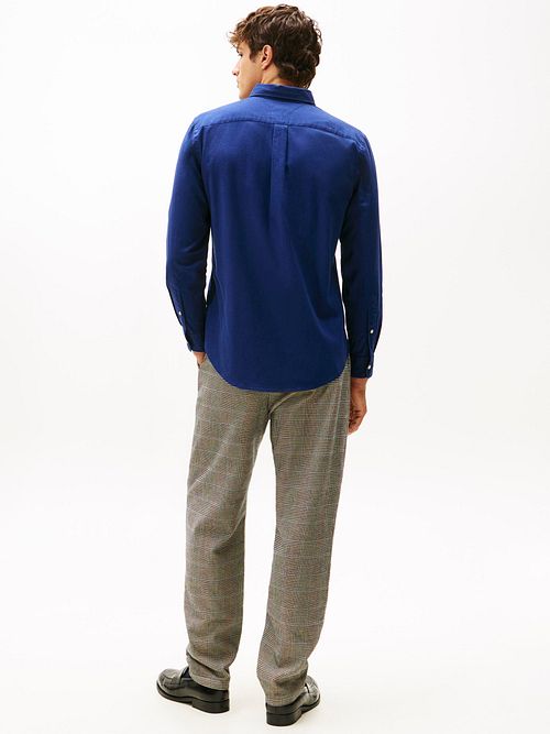 Tommy Hilfiger Flanel Overhemd Navy Model / Achterkant